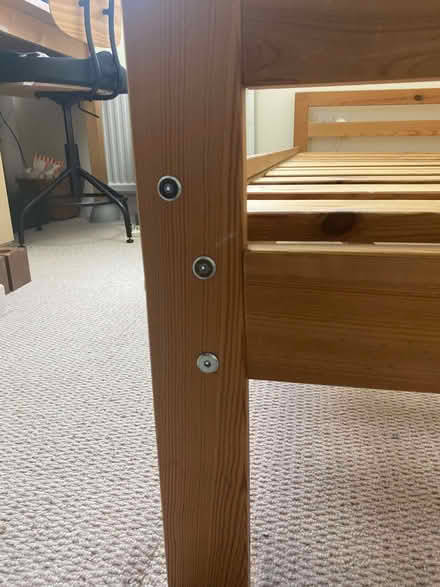 Photo of free single pine slatted bed frame (Fishponds BS16) #2