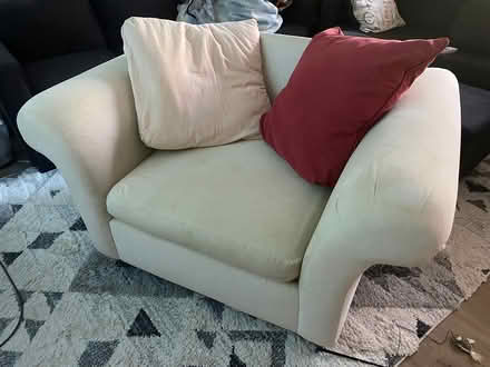 Photo of free White Loveseat (North Bethesda) #1