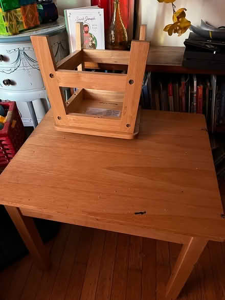 Photo of free Kid size table 2 chairs (Methuen MA on Salem NH line) #1