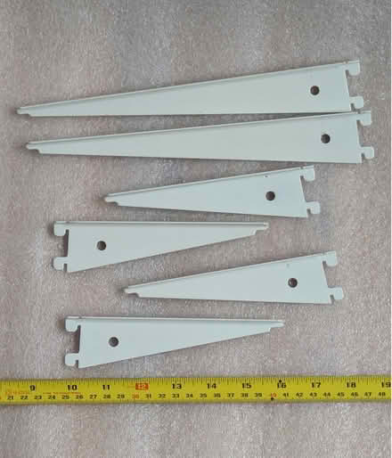 Photo of free Spur shelving brackets, white (Hanover BN2) #1