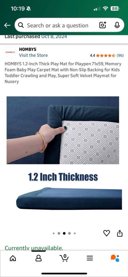 Photo of free Playpen cushion /pad (Hancock park) #2