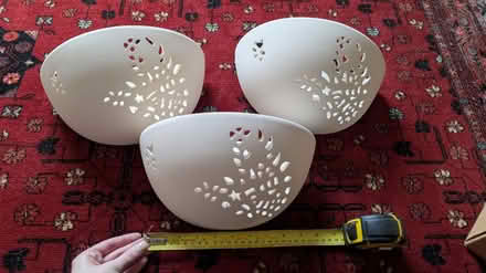 Photo of free 3 x ceramic wall lights (Desford LE9) #1