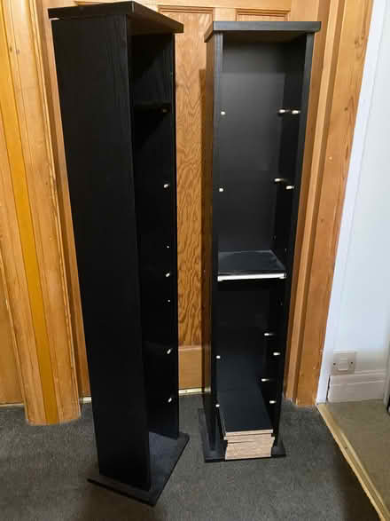Photo of free Two tower Cd/dvd/books shelved units (Cheadle Heath SK8) #1