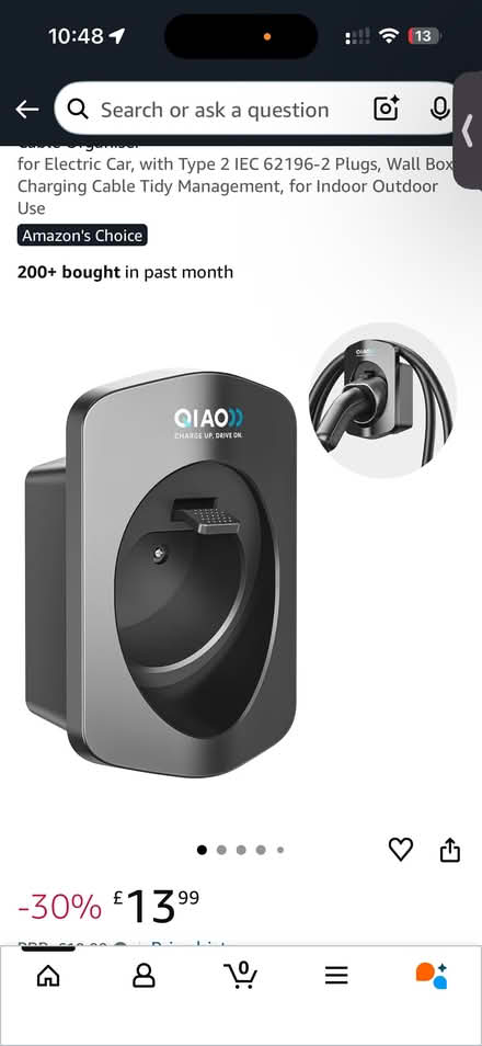 Photo of free EV Charger Plug Holder (Benson OX10) #1