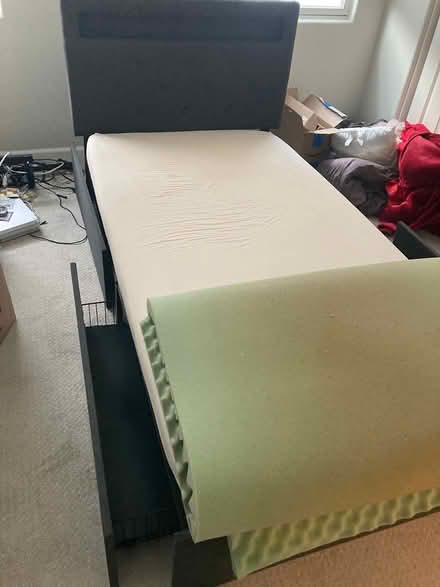Photo of free Twin bed with mattress (West end) #2