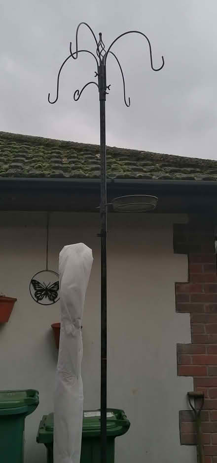 Photo of free 8ft tall metal bird feeding station (Hollybush NP44) #1