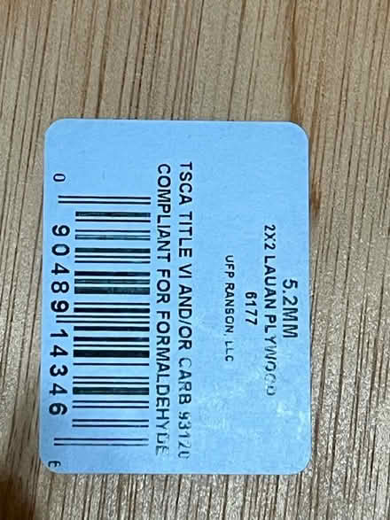 Photo of free Plywood 5.22 millimeters thick (Chadds Ford/Garnet Valley) #2