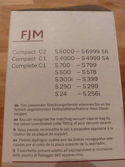 Photo of free Miele hoover bags (Eskbank EH22) #2