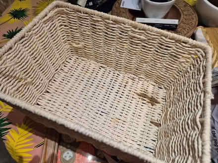Photo of free Small white wicker basket (Lower Bevendean BN2) #1