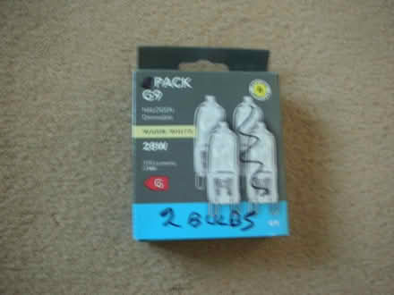 Photo of free 2 halogen bulbs. G9 fitting, 28W, dimmable (Upton Saint Leonards GL4) #1