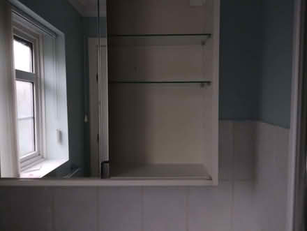 Photo of free Bathroom Cabinet with mirrored sliding doors. (Monkspath B90) #1
