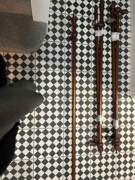 Photo of free 3wooden curtain poles (Wigston Leicester LE18 4UL) #1