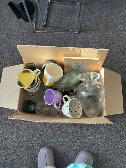 Photo of free Box of glasses, vases cups (Penwortham PR1) #1