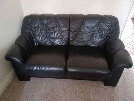 Photo of free Black 2 seater sofa (Woodley RG5) #2