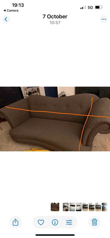 Photo of free brown fabric sofa (Bishopbriggs. G64 1TZ) #2