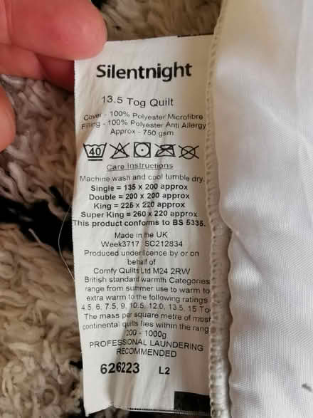 Photo of free Silent night duvet (Chessington KT9) #2