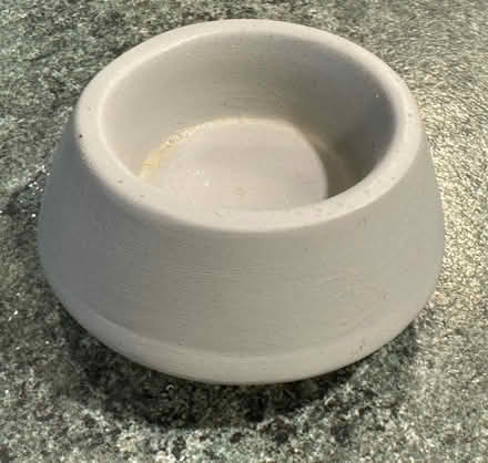 Photo of free Small Grey Ceramic Candle Holder & Candle (Chaddesden DE21) #1