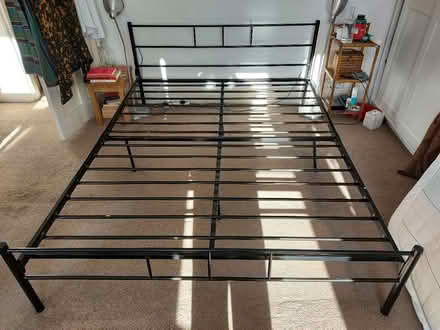 Photo of free King size bed frame - metal (Staple Hill BS16) #2