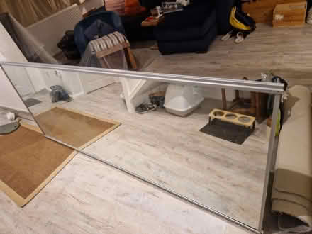Photo of free 2 large mirror doors - one cracked (Hersham KT12) #2