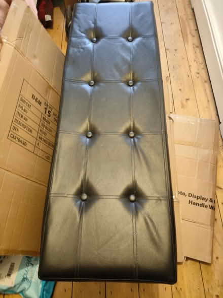 Photo of free Large black leather/faux leather storage enox (Southport PR8) #2