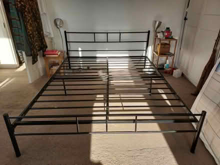 Photo of free King size bed frame - metal (Staple Hill BS16) #1
