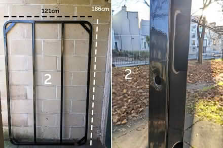 Photo of free Two Metal Bed Frame Bases (PL4 Greenbank.) #2