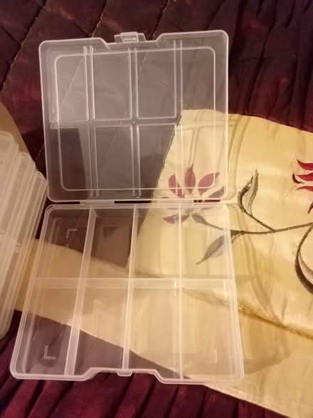 Photo of free 4 storage boxes with 8 sections (Tonbridge TN9) #3