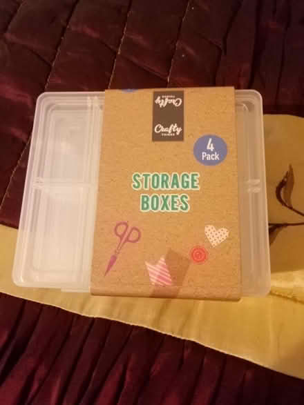 Photo of free 4 storage boxes with 8 sections (Tonbridge TN9) #1