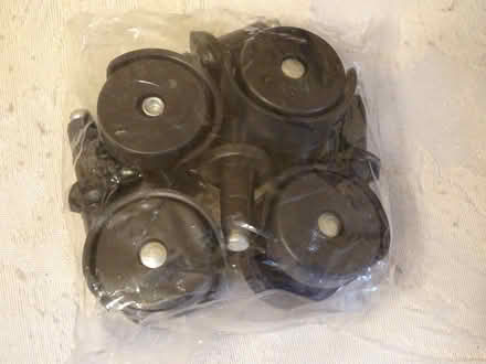 Photo of free 4 new small black castors (Tolworth KT5) #3