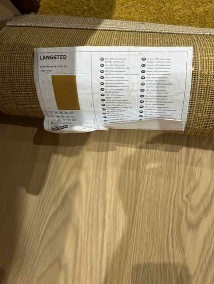 Photo of free Dark yellow rug (SE21 (West Dulwich)) #2