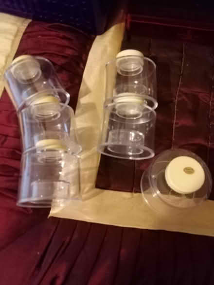 Photo of free 6 stackable round plastic jars (Tonbridge TN9) #2