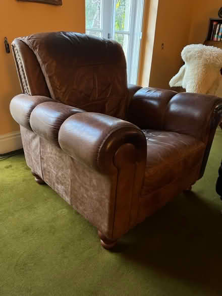 Photo of free Leather arm chair (RH16) #1