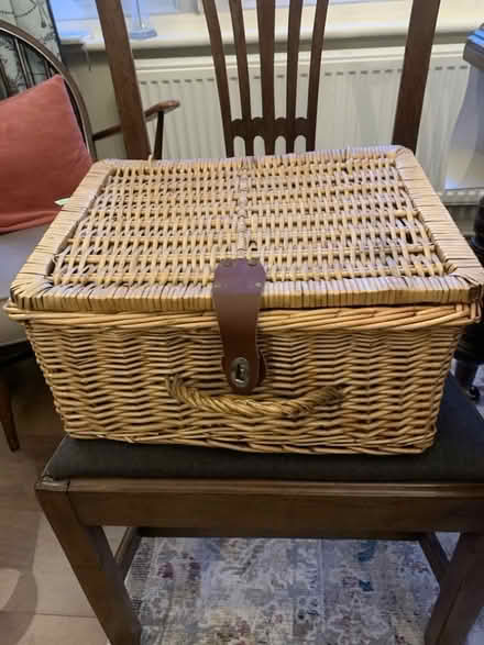 Photo of free Old wicker picnic basket (Bakewell DE45) #1