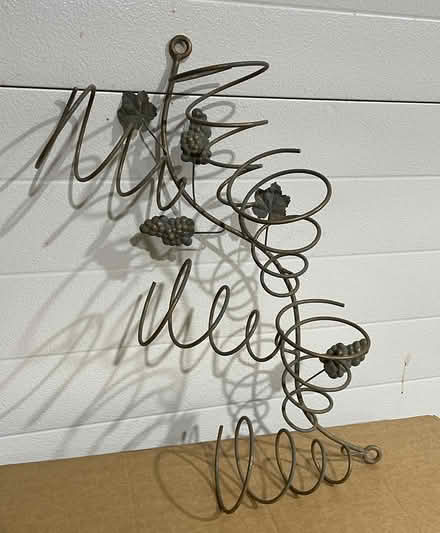 Photo of free Wall mounted wine rack (Textile & Maple) #1