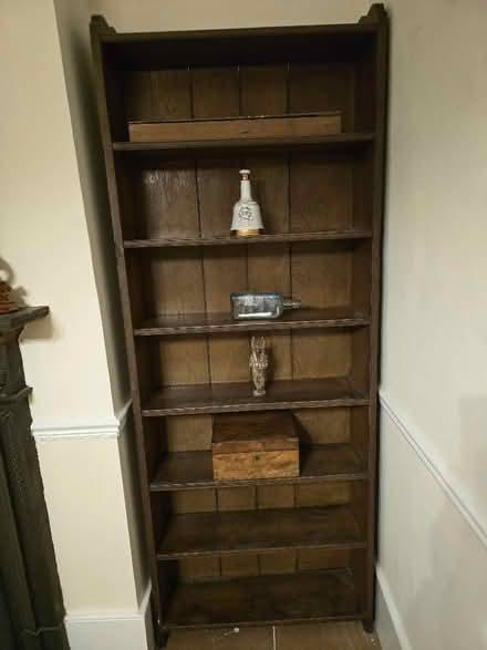 Photo of free A brown wooden antique shelf unit (Winchmore Hill N21) #1