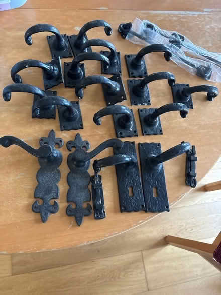 Photo of free Antique door handles, black (Aldcliffe LA1) #1