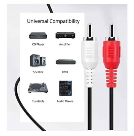 Photo of Audio Cables Red/White Male to Male (Whitehall) #1