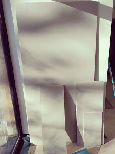 Photo of free Plasterboard sheet and offcuts (Whiteleaved Oak HR8) #1