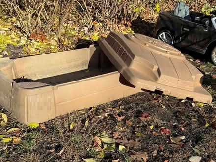 Photo of free plastic covered sandbox /pool (Acton) #2