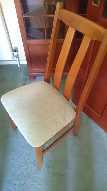 Photo of free 4 sturdy dining chairs (lowestoft) #1