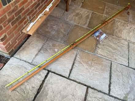 Photo of free Wooden curtain pole - 13 feet long (The Highlands TN39) #3