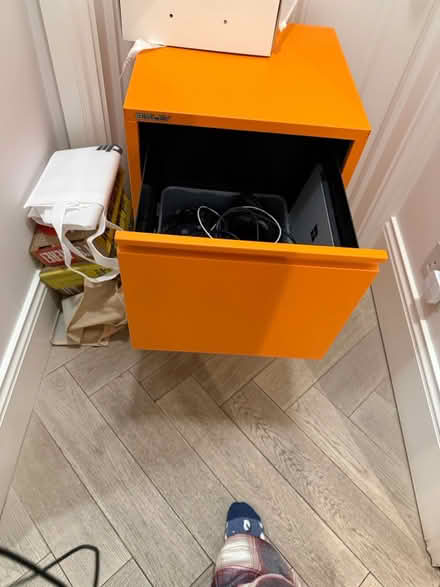 Photo of free Bisley orange lockable filing (Beckenham, Kent) #2