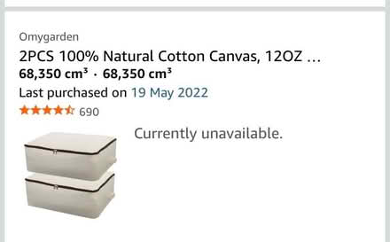 Photo of free 3 Large canvas storage bags (Northwood HA6) #2