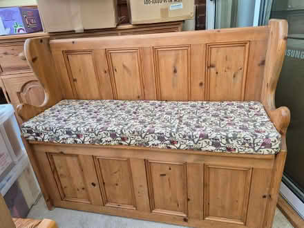 Photo of free Wooden bench with seat cover (CT4 7JE) #2