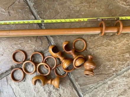 Photo of free Wooden curtain pole - 13 feet long (The Highlands TN39) #1