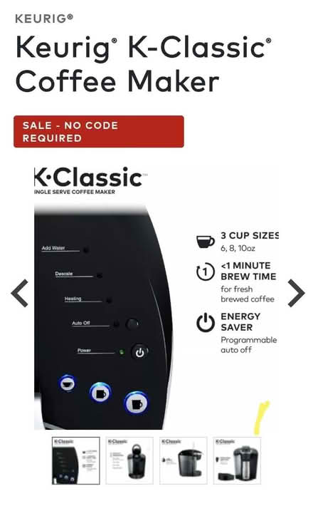 Photo of free Keurig K-Classic Coffee Maker (Southwest Center City) #4