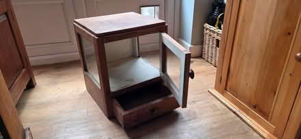 Photo of free Teak Bedside Cabinet, Glass Panels (GL53 Charlton Kings) #2
