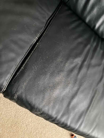 Photo of free Black leather couch (Fruitland, MD) #2