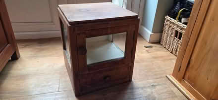 Photo of free Teak Bedside Cabinet, Glass Panels (GL53 Charlton Kings) #3