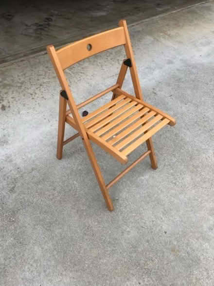 Photo of free 4 wooden folding chairs (Sunnyvale Birdland) #1